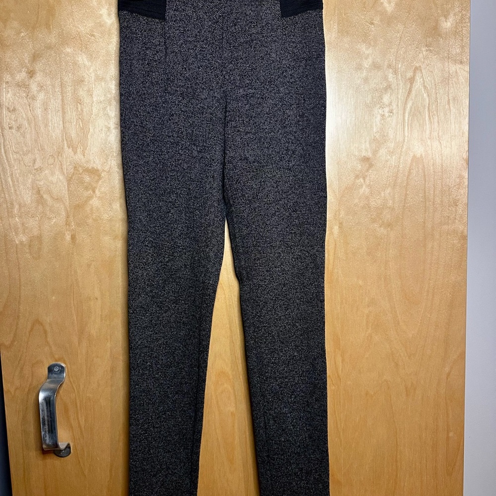Chaps Women's Charcoal and Black Skinny Ponte Pants with Elastic Waistband